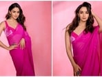 Alia Bhatt is currently busking on the success of her recent release Rocky Aur Rani Kii Prem Kahaani. In yet another saree look, Ali Bhatt grabbed eyeballs. She recently stepped out for an event wearing a 'rani pink' drape. (Instagram/@aliaabhatt)
