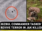 HIZBUL COMMANDER TASKED TO REVIVE TERROR IN J&K KILLED